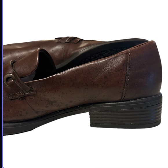 Naturalizer Y2K Chunky Heel Loafer Brown Leather Square Toe   Sz 9 - Picture 8 of 10